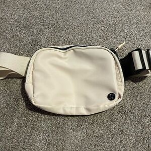 Cream lululemon belt bag